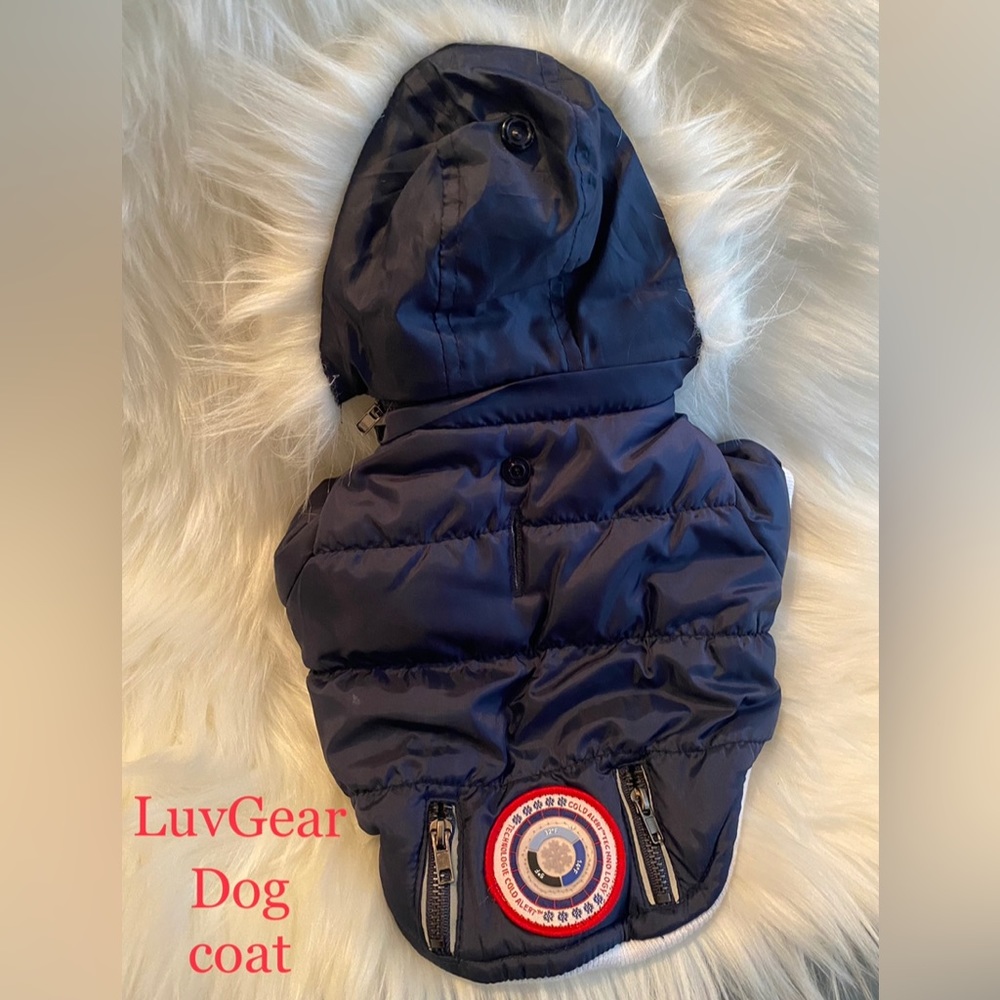 LuvGear parka (dog coat) with cold Alert Series, a faux fur trimmed hood. XS